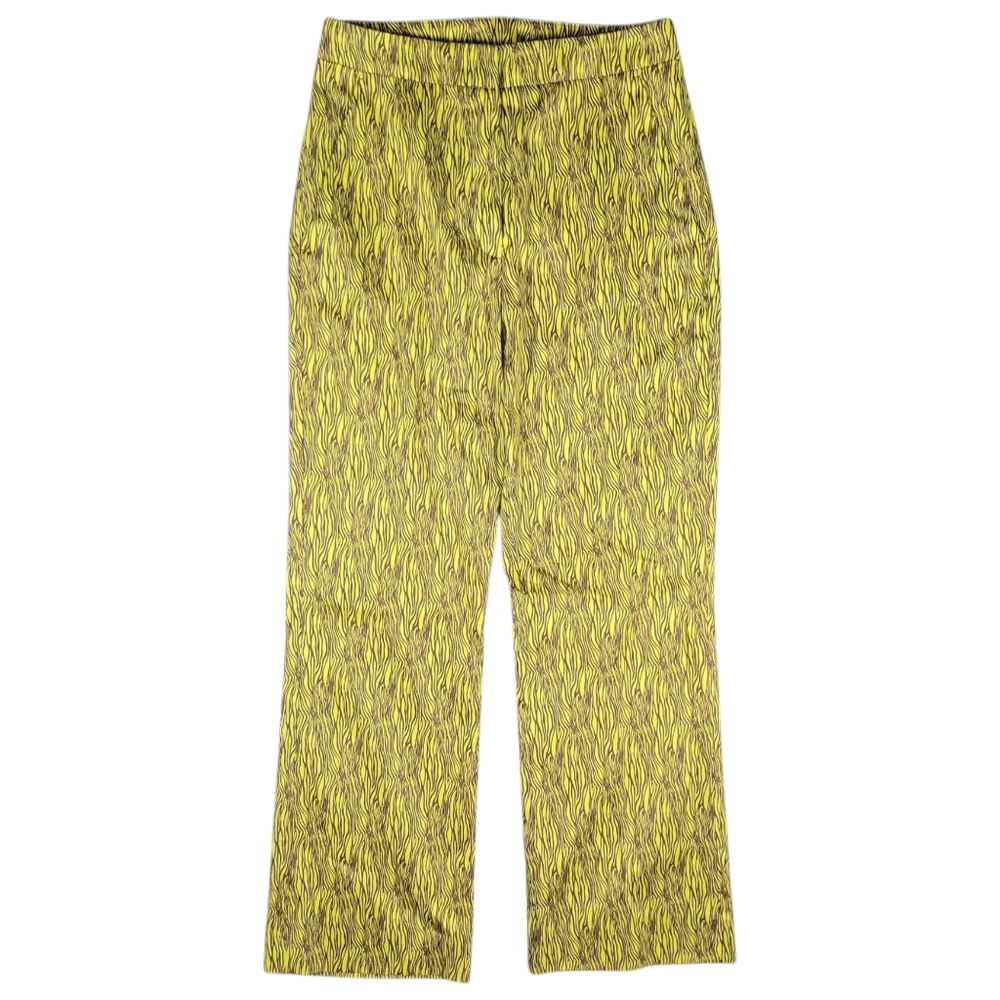Beatrice B Pants Womens 0 Yellow Cropped Trouser Business Office Career Academia